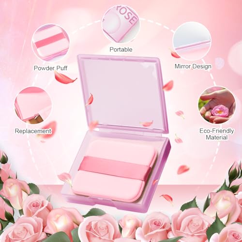 MAYCREATE® 200PCS Blotting Paper for Oily Face Oil Absorbing Sheets Natural Rose Travel Compact Wipes with Mirror Puff for Men Women MAYCREATE® 200PCS Blotting Paper for Oily Face Oil Absorbing Sheets Natural Rose Travel Compact Wipes with Mirror Puff for Men Women